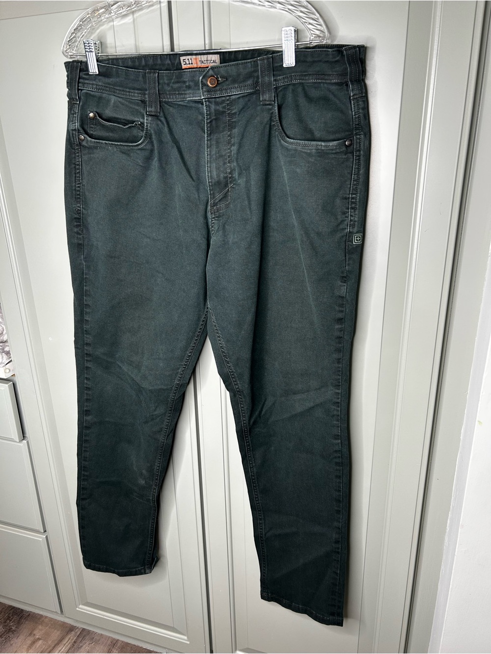 5.11 Tactical Men's Dark Green Slim Work Jeans 38w x 32L